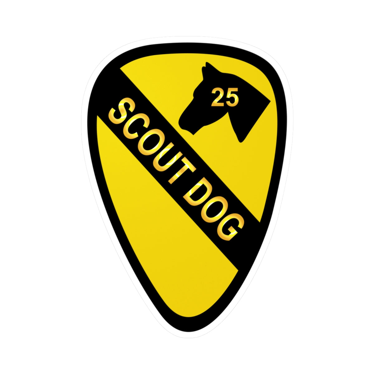 Kiss-Cut Vinyl Decals - Army - 25th Scout Dog Platoon 1st Cav wo Txt