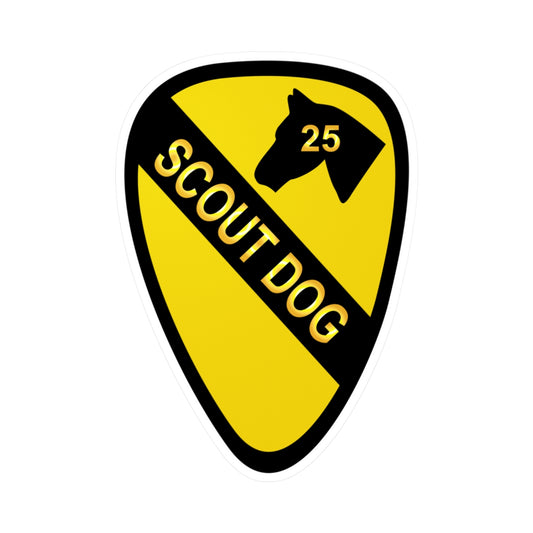 Kiss-Cut Vinyl Decals - Army - 25th Scout Dog Platoon 1st Cav wo Txt