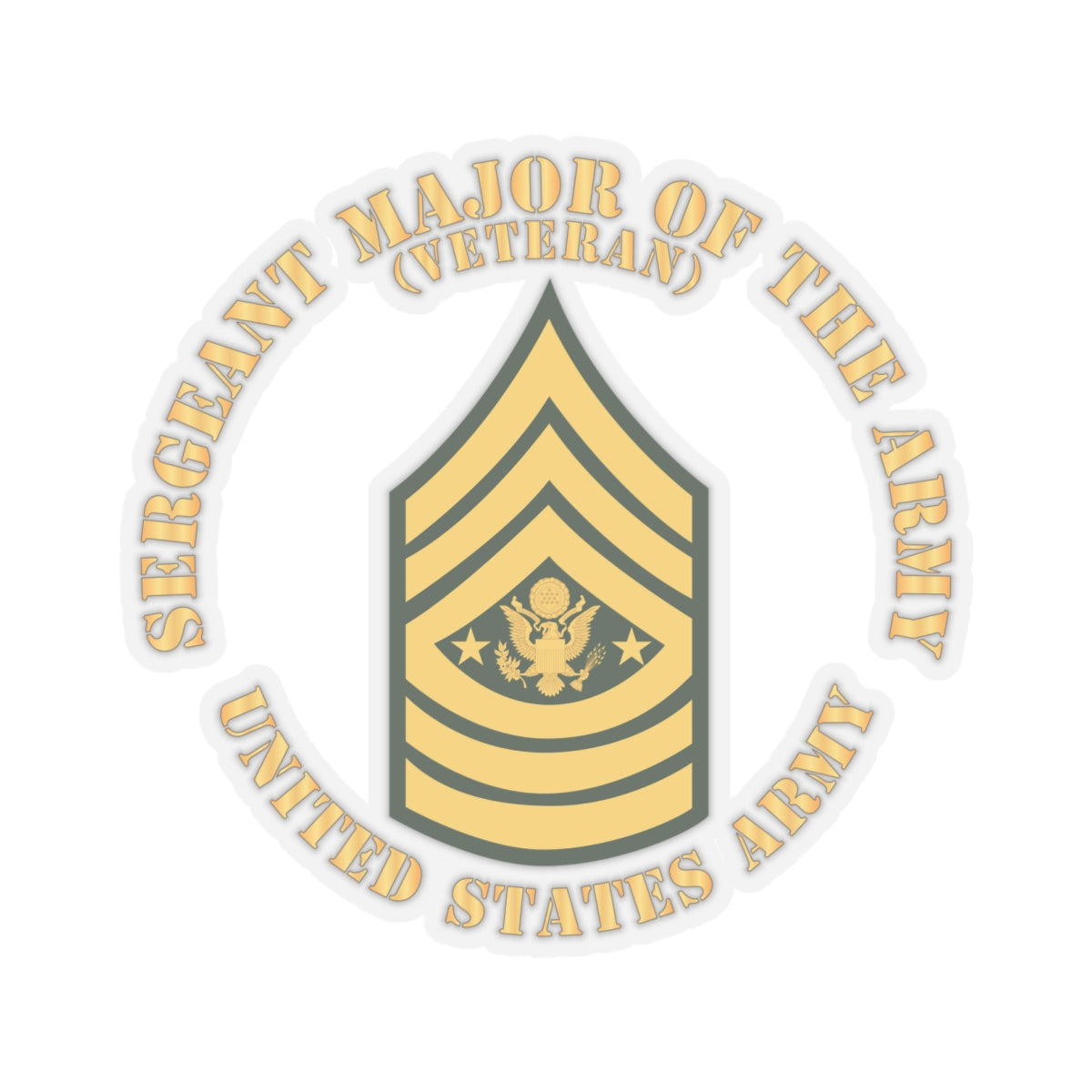 Kiss-Cut Stickers - Army - Sergeant Major of the Army - SMA - Veteran - Flat X 300