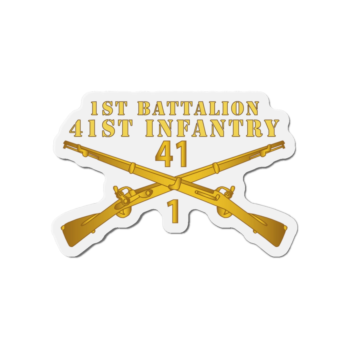 Die-Cut Magnets - Army - 1st Bn 41st  Infantry X 300 - Hat