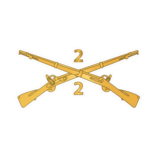 Kiss-Cut Vinyl Decals - Army - 2nd Battalion, 2nd Infantry Regiment Branch - wo Txt X 300