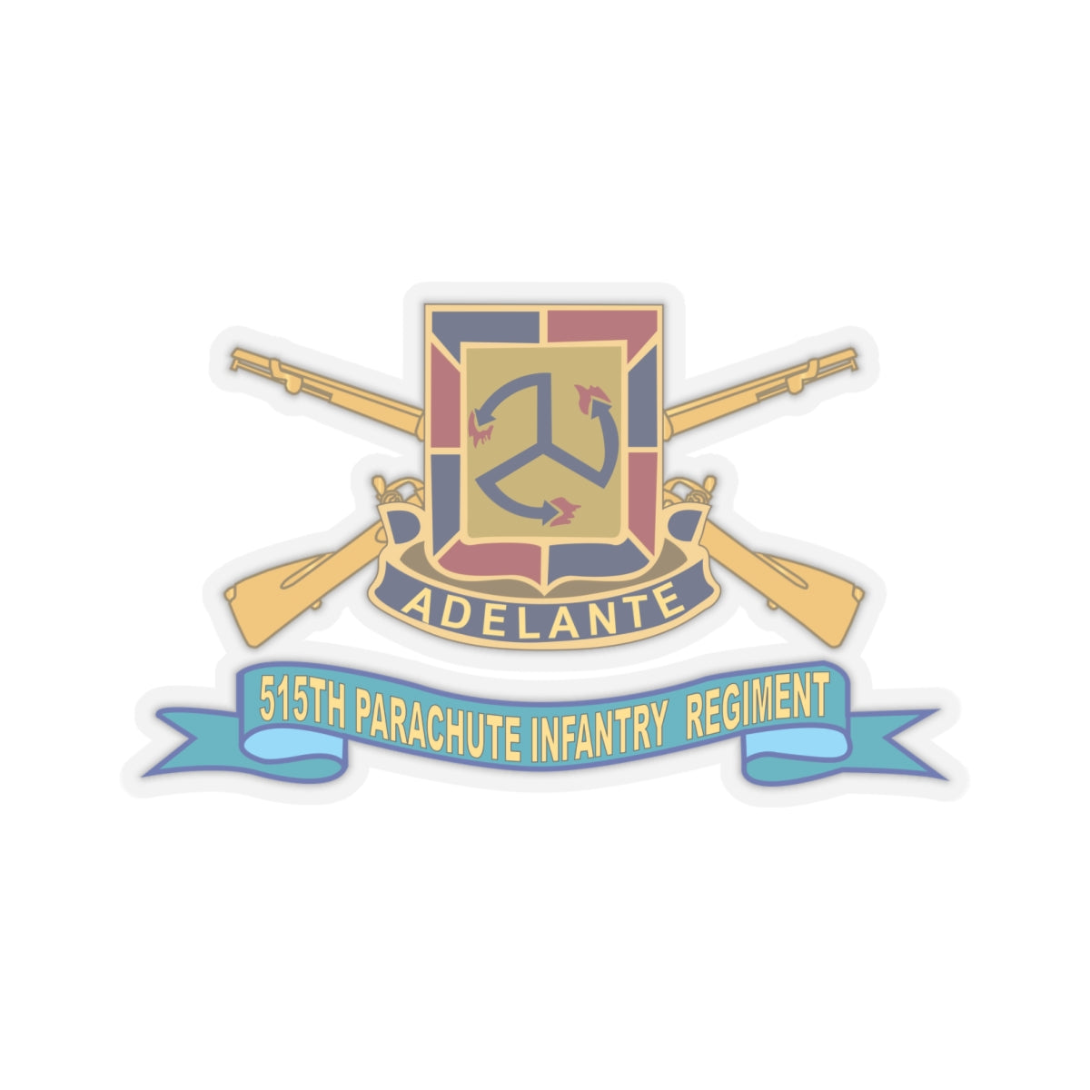 Kiss-Cut Stickers - Army - 51th Parachute Infantry Regiment - DUI w Br - Ribbon X 300