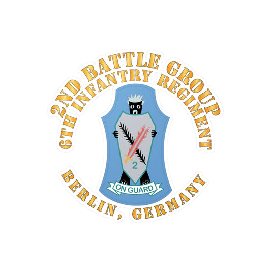 Kiss-Cut Vinyl Decals - 2nd Battlegroup - 6th Infantry Regt - Berlin Bde, Germany X 300