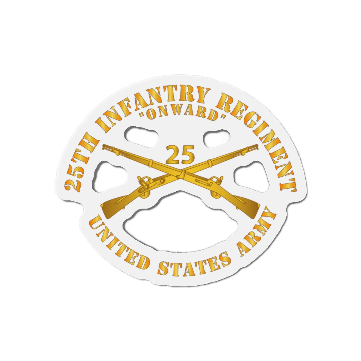Die-Cut Magnets - 25th Infantry Regiment - Onward  - Branch Insignia