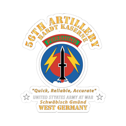 Kiss - Cut Stickers - Army - 56th Artillery Command - Pershing - Hardt Kaserne X 300