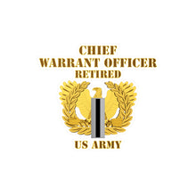 Load image into Gallery viewer, Kiss-Cut Vinyl Decals - Army - Emblem - Warrant Officer 5 - CW5 w Eagle - US Army - Retired - Flat  X 300 - Hat
