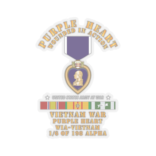Kiss-Cut Stickers - Purple Heart - WIA w VN SVC