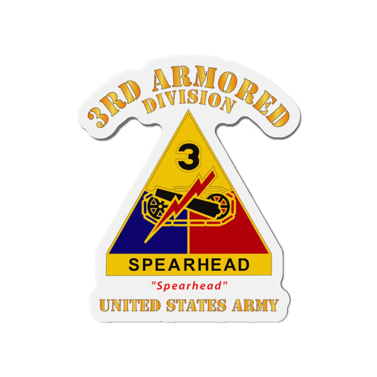 Die-Cut Magnets - Army - DUI - 3rd Armored Division - Spearhead - US Army X 300