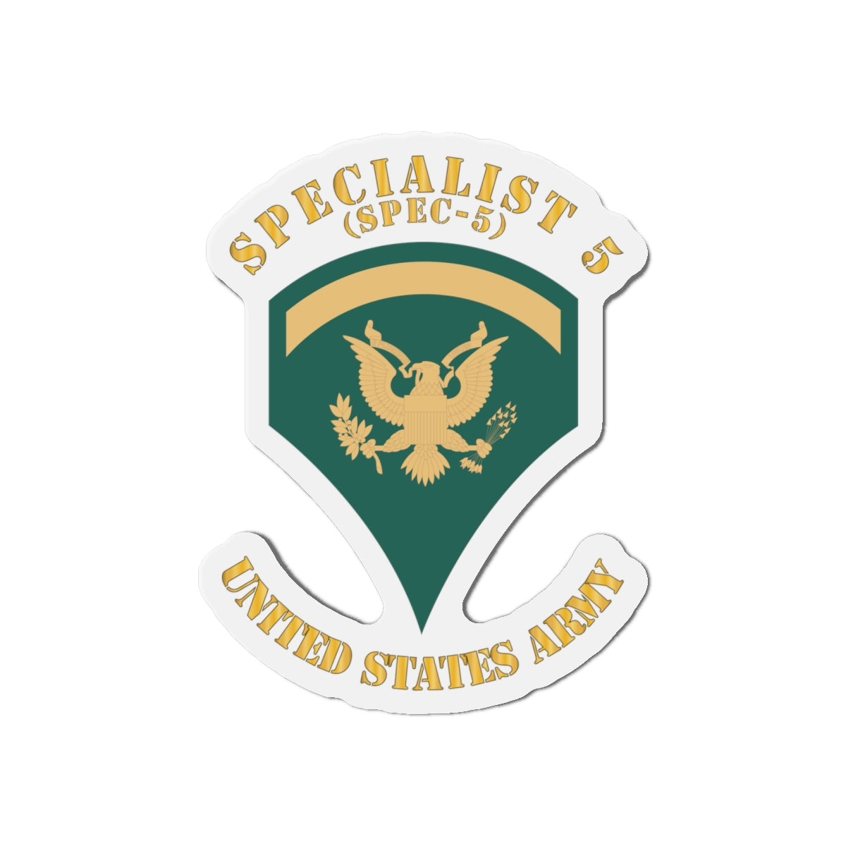 Die-Cut Magnets - Army - Enlisted - SPEC 5 - Specialist 5  - Std X 300
