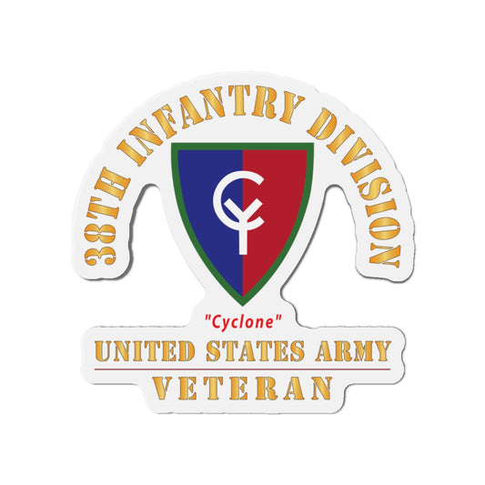 Die-Cut Magnets - Army - SSI - 38th Infantry Division - Cyclone - US Army Veteran X 300