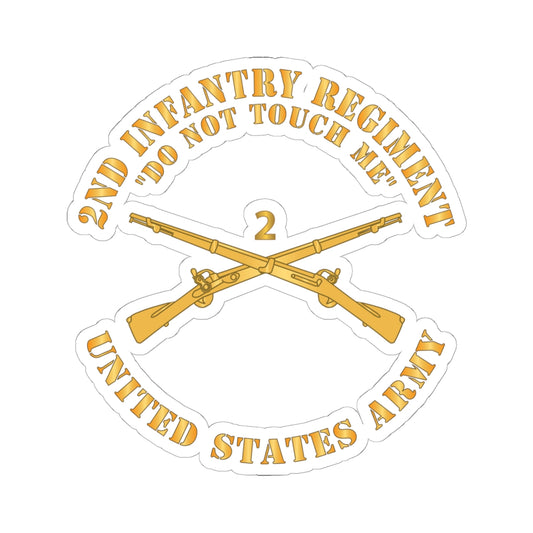Kiss - Cut Stickers - Army - 2nd  Infantry Regiment Branch - Do Not Touch Me - US Army X 300