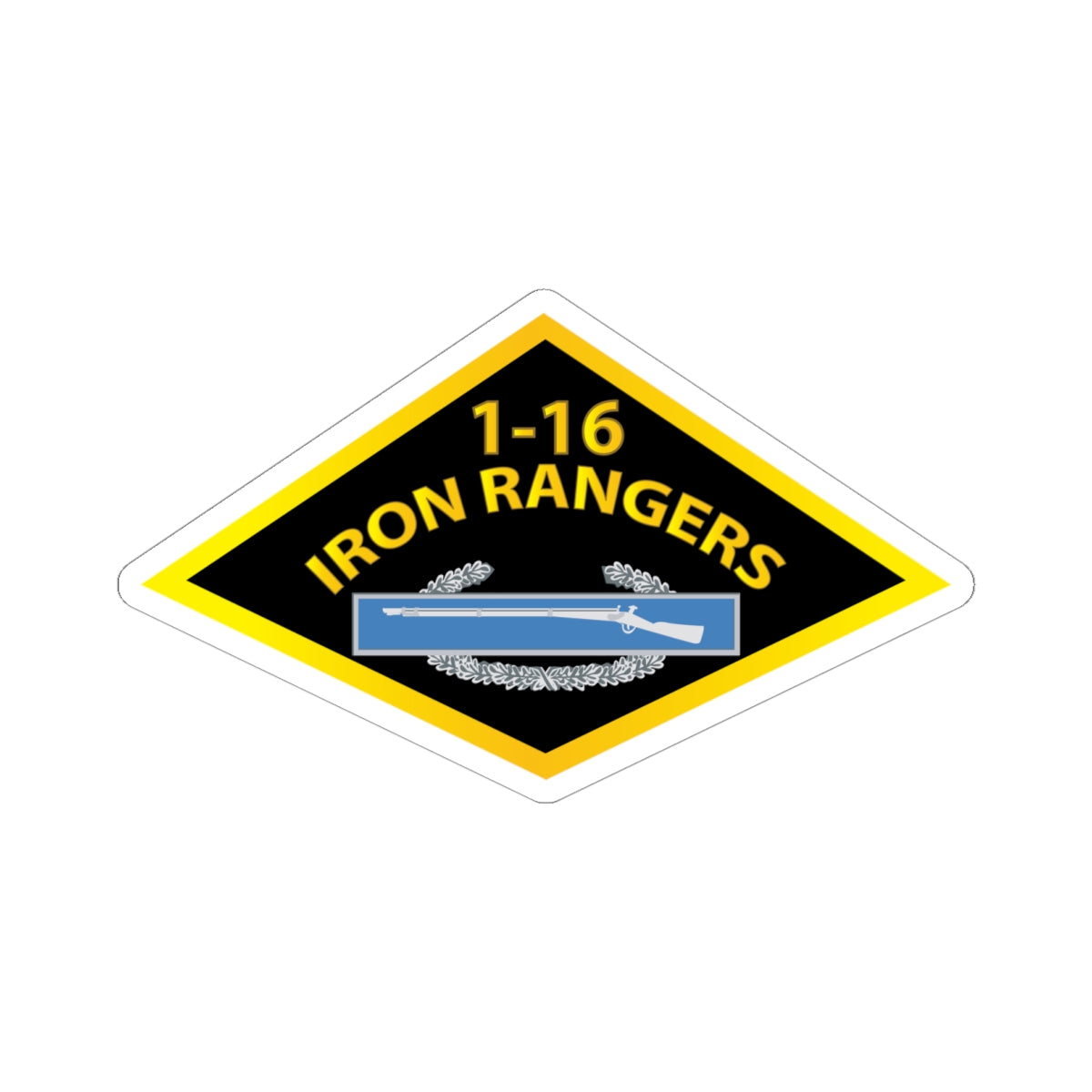 Kiss - Cut Stickers - Army - 1st Bn,16th Infantry - Iron Rangers w CIB w Txt X 300