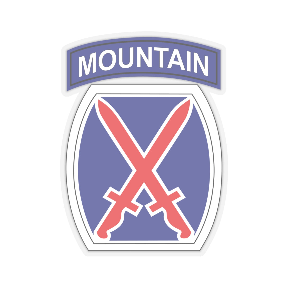 Kiss-Cut Stickers - SSI - 10th Mountain Division X 300