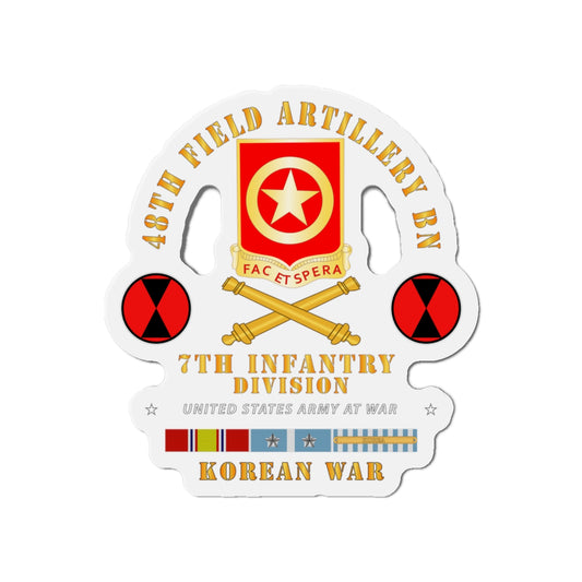 Die-Cut Magnets - Army  - 48th Field Artillery Bn- 7th Inf Div -  KOREA UN SVC