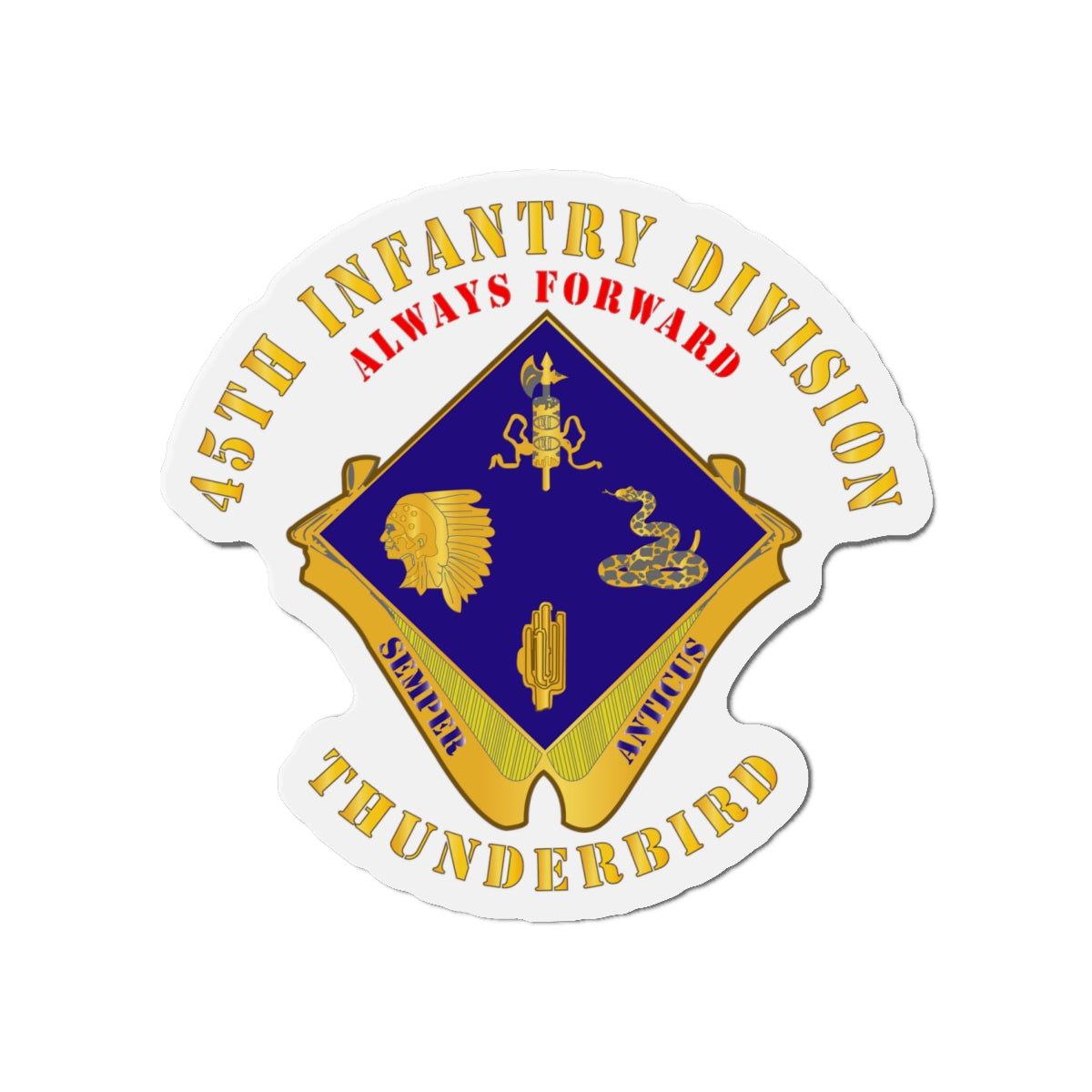 Die-Cut Magnets - Army - 45th Infantry Division - DUI - wo DS