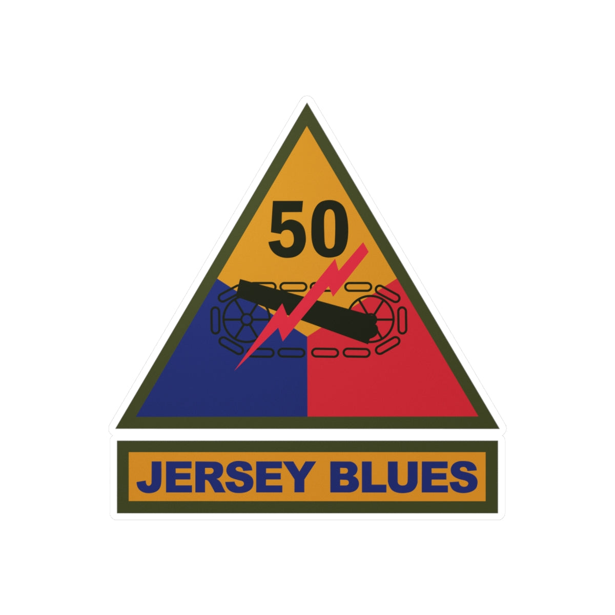 Kiss-Cut Vinyl Decals - SSI - 50th Armored Division w Name Tape X 300