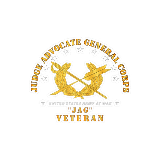 Kiss-Cut Vinyl Decals - Army - JAG Branch Veteran