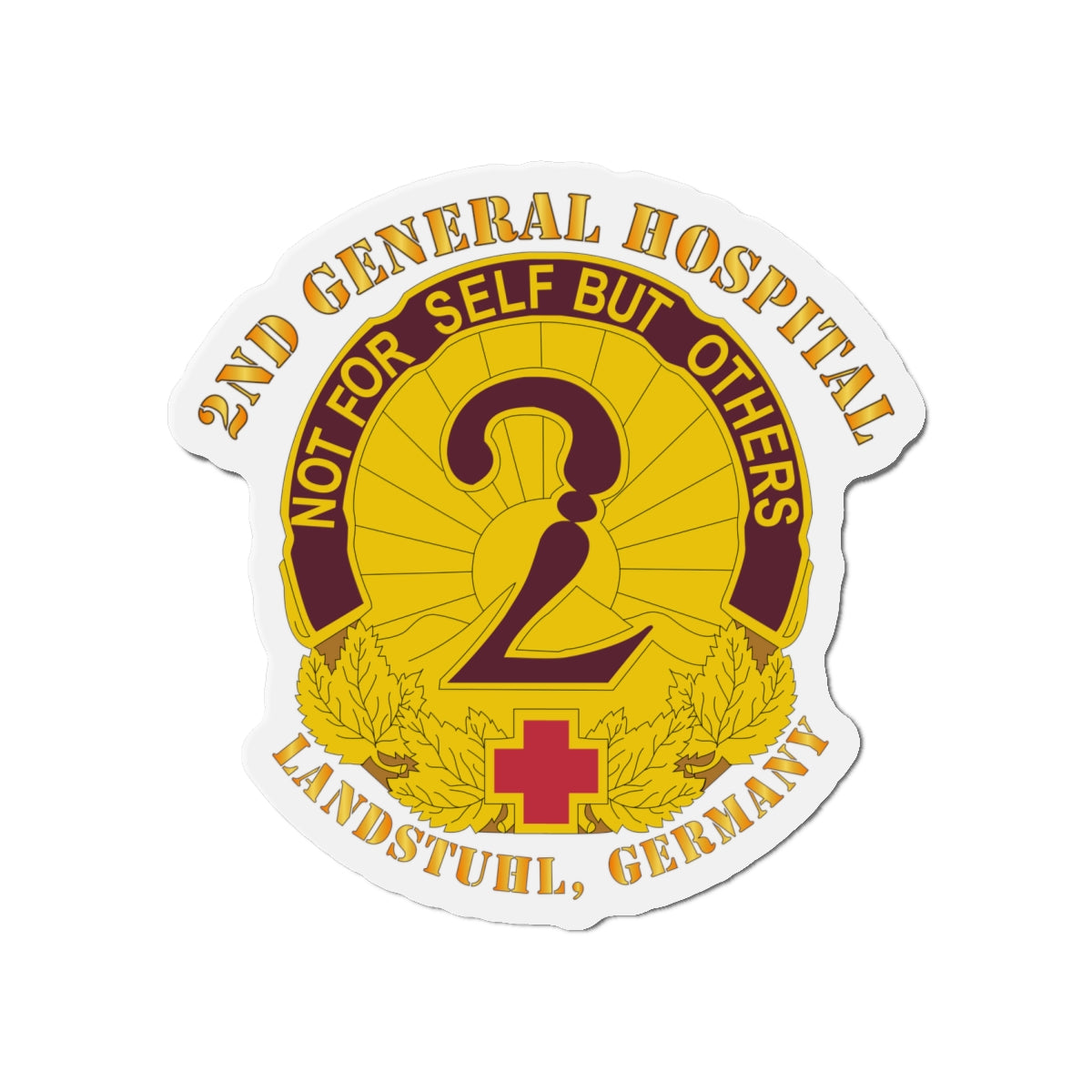 Die-Cut Magnets - Army - 2nd General Hospital - Landstuhl Germany