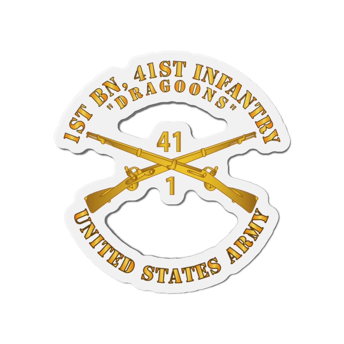 Die-Cut Magnets - Army - 1st Bn, 41st Infantry - Dragoons