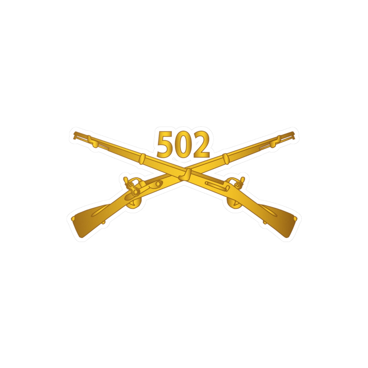 Kiss-Cut Vinyl Decals - Army - 502nd Infantry Regt - Infantry Br wo Txt