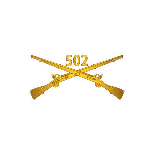 Kiss-Cut Vinyl Decals - Army - 502nd Infantry Regt - Infantry Br wo Txt