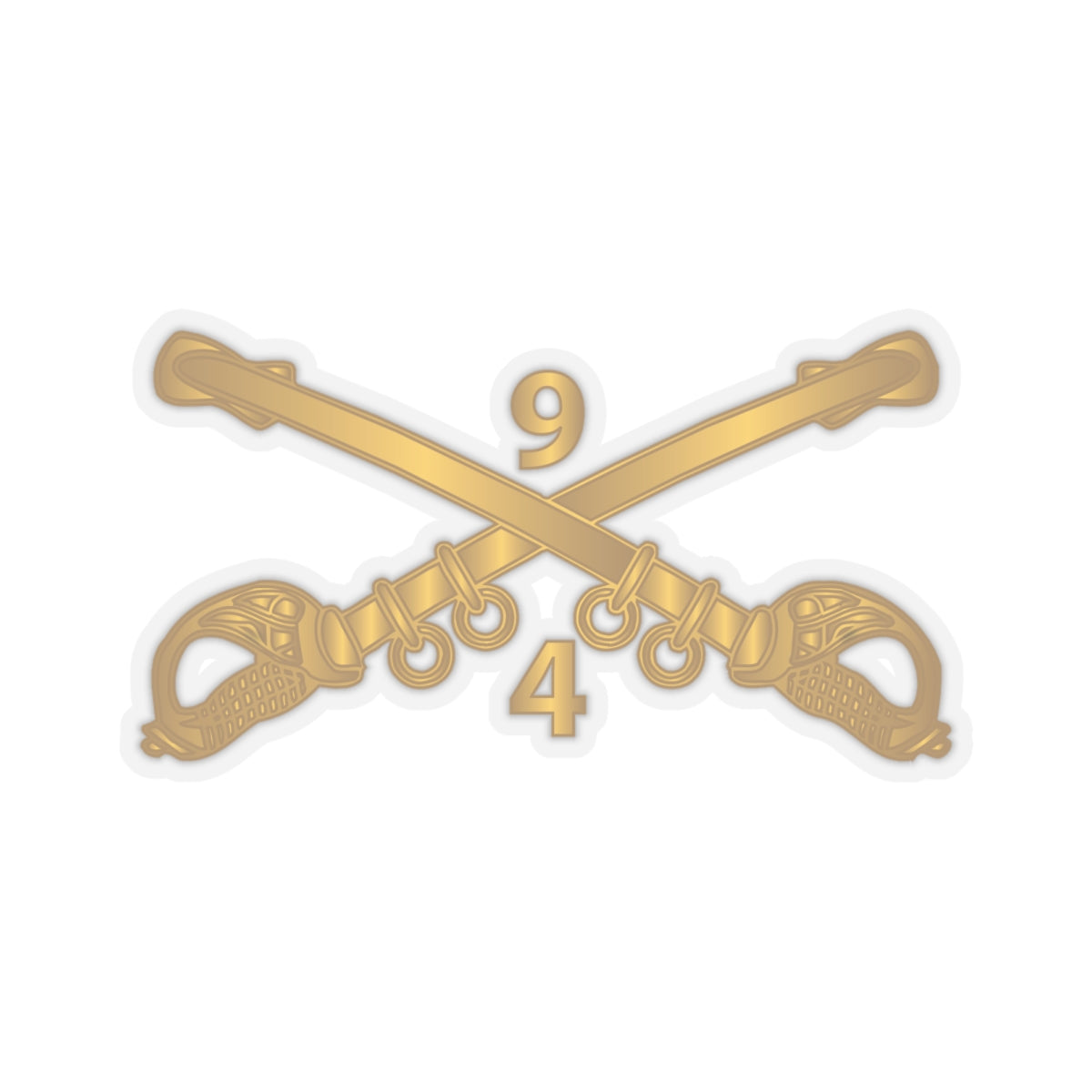 Kiss-Cut Stickers - Army - 4th Squadron,  9th Cavalry Branch wo Txt X 300