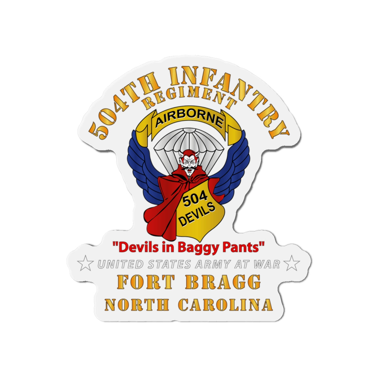 Die-Cut Magnets - Army - 504th Infantry Regiment - Devils - FBNC X 300