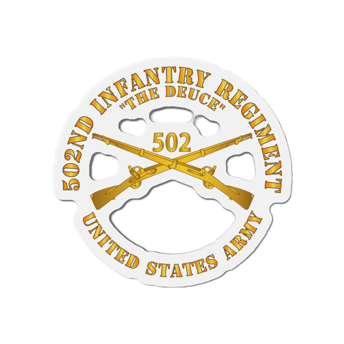 Die-Cut Magnets - 502nd Infantry Regt - The Deuce - Infantry Br