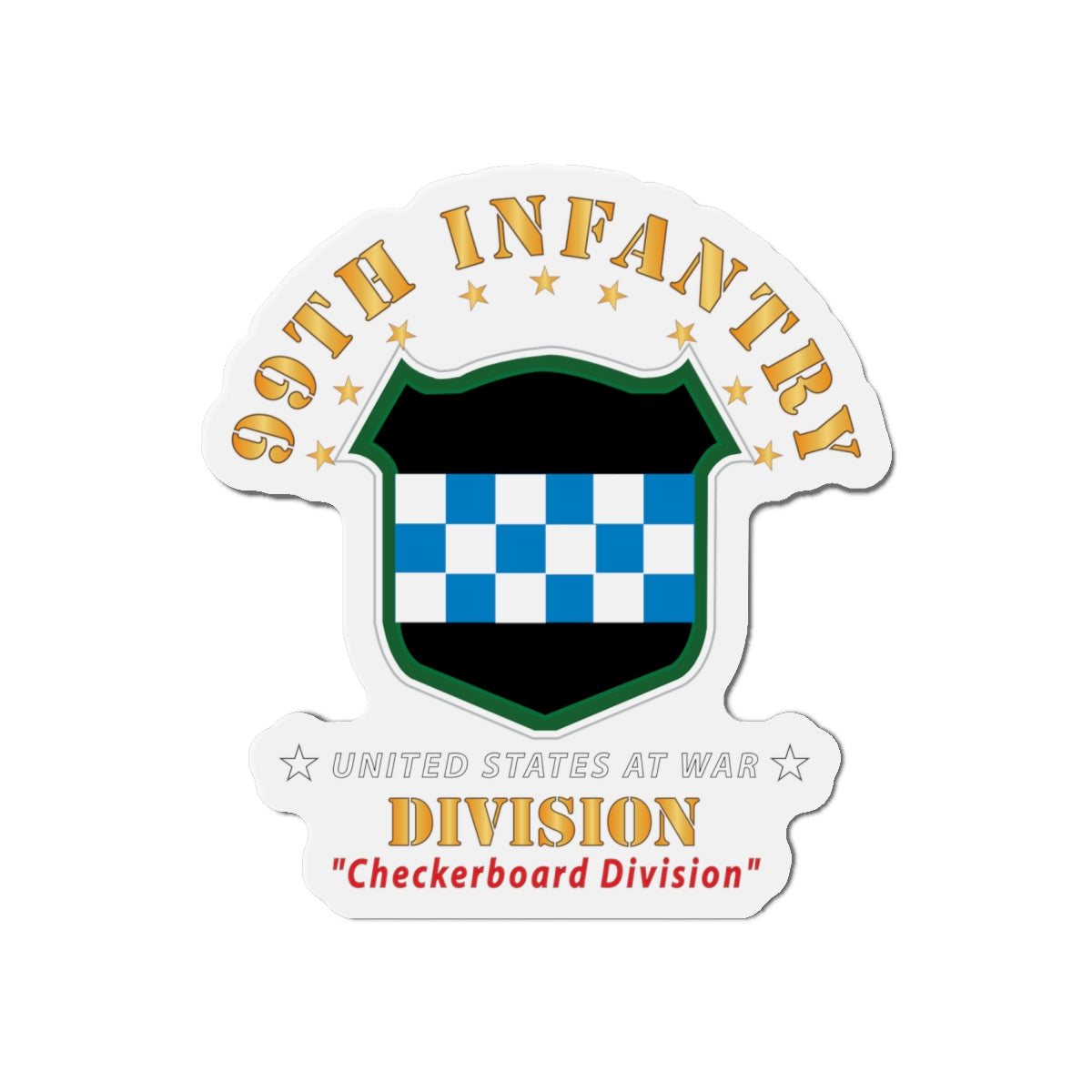 Die-Cut Magnets -SSI -Army - 99th Infantry Division - Checkerboard Division X 300