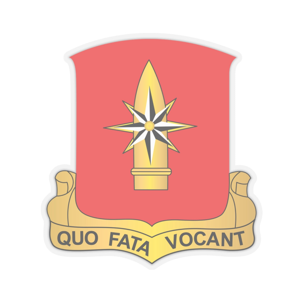 Kiss-Cut Stickers - 43rd Field Artillery Battalion - Red wo Txt X 300