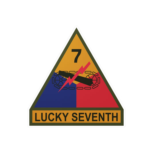 Kiss-Cut Vinyl Decals - SSI - 7th Armored Division w Name Tape X 300