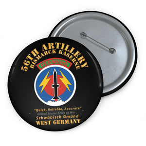 Custom Pin Buttons - 56th Artillery Command - Pershing - Bismarck Kaserne