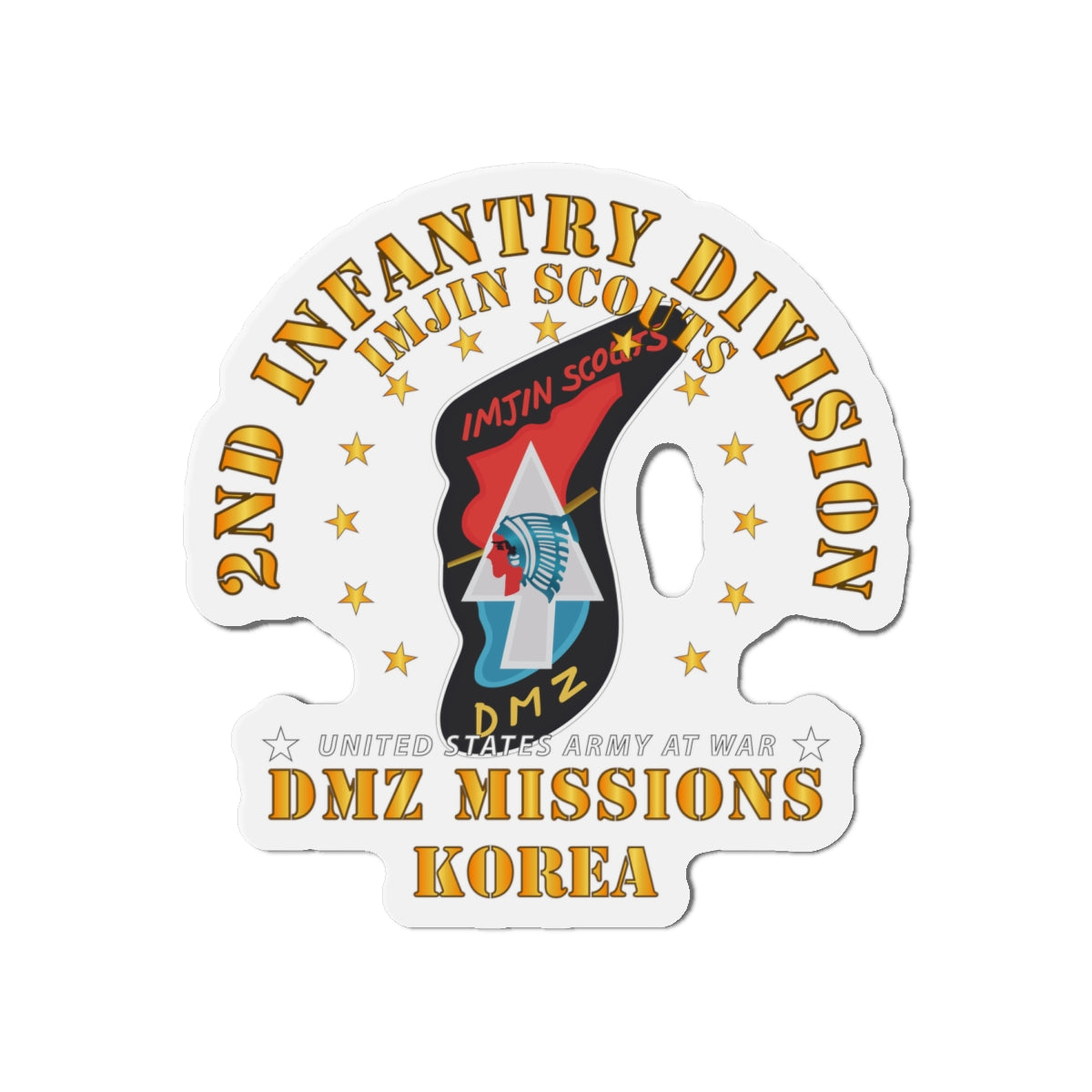 Die-Cut Magnets -SSI - Army - 2nd Infantry Division - ImJin Scout -DMZ Missions