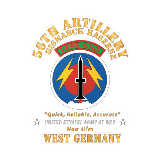 Kiss-Cut Vinyl Decals - Army - 56th Artillery Command - Pershing - Bismark Kaserne - New Ulm X 300