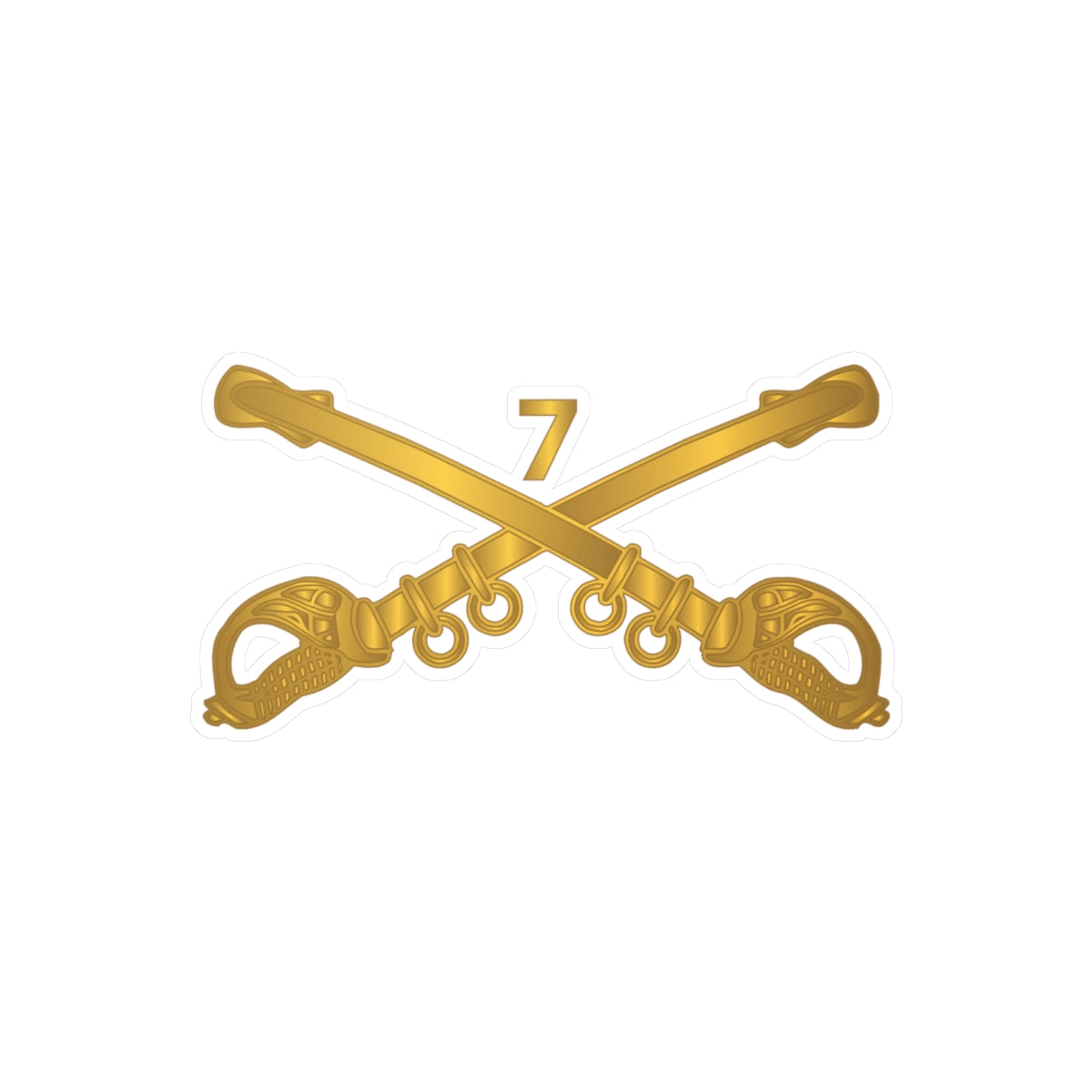 Kiss-Cut Vinyl Decals - Army - 7th Cavalry Branch wo Txt X 300