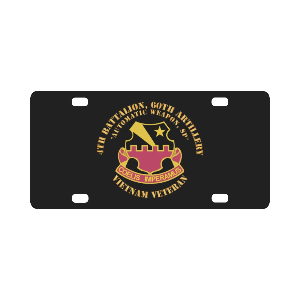 4th Battalion, 60th Artillery (Automatic Weapon, Self-Propelled) wo VN SVC X 300 Classic License Plate