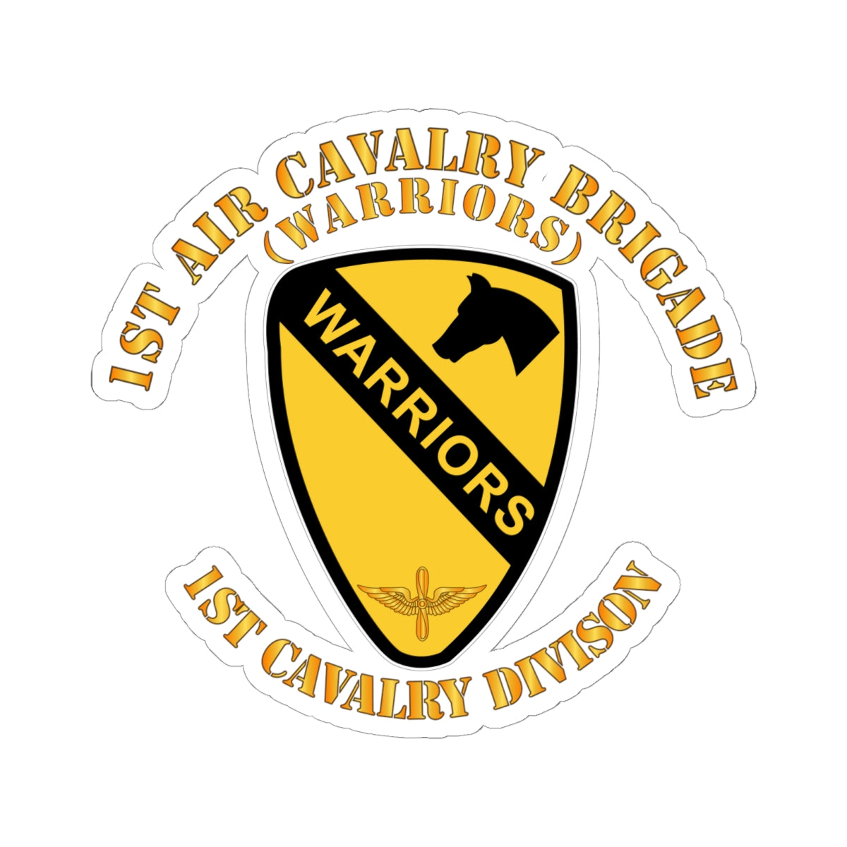 Kiss-Cut Stickers - 1st Air Cavalry Brigade - Warriors - 1st Cav Division