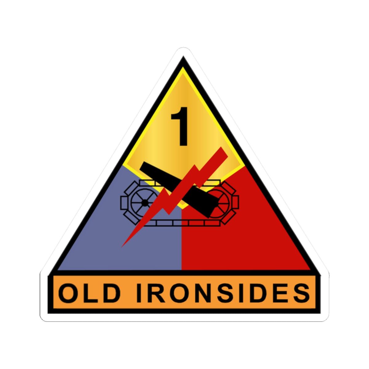 Kiss-Cut Stickers - 1st Armored - Old Ironsides wo Txt
