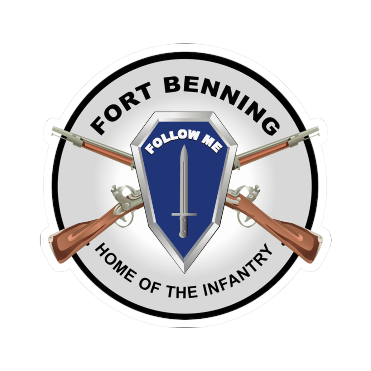 Kiss-Cut Stickers - Fort Benning, GA - Home of the Infantry
