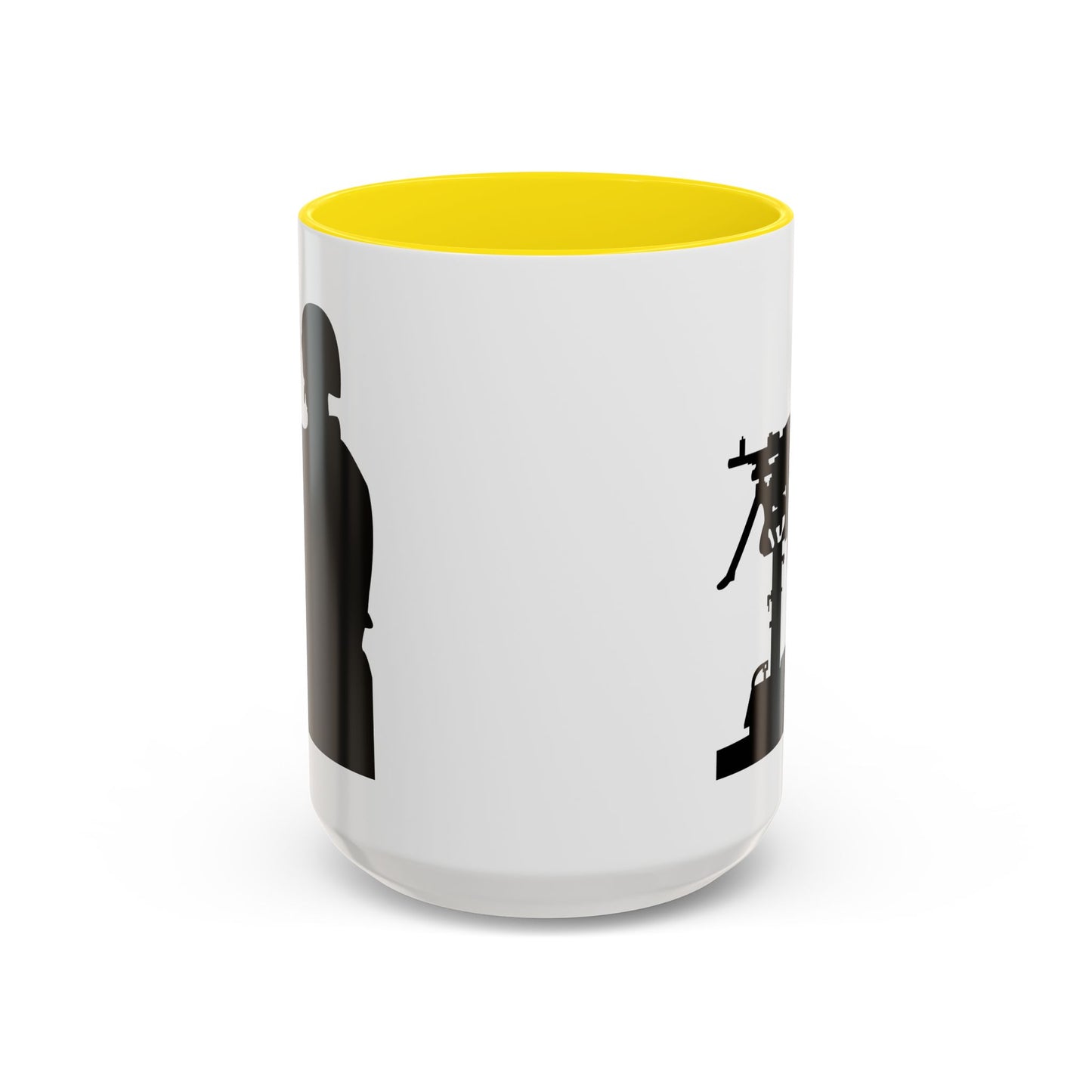Accent Coffee Mug (11oz & 15oz) - Army - Soldier - MG Vehicle Mounted - Silhouette X 300