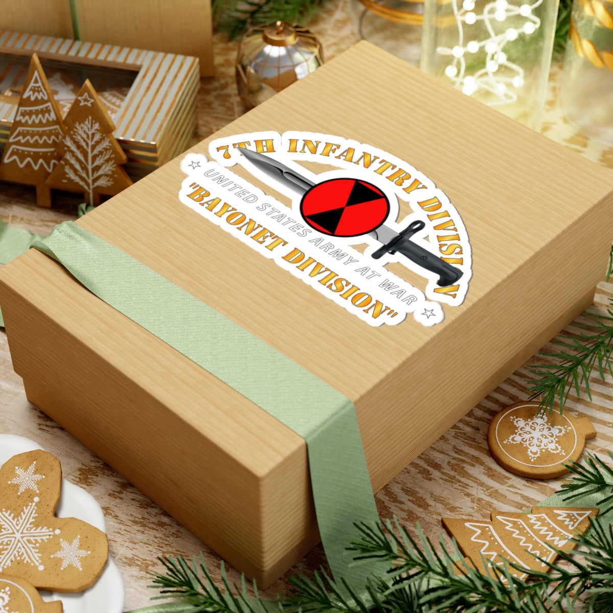 Kiss-Cut Stickers - 7th Infantry Division - Bayonet Division