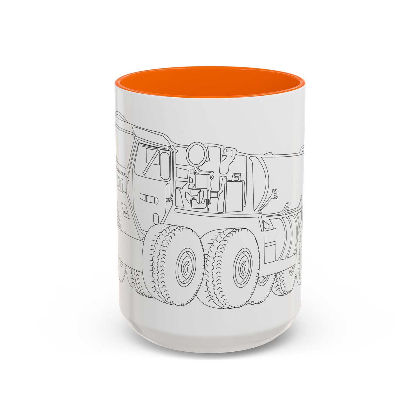 Accent Coffee Mug (11oz & 15oz) - Vehicle - Fuel Truck - Front Left Oblique X 300