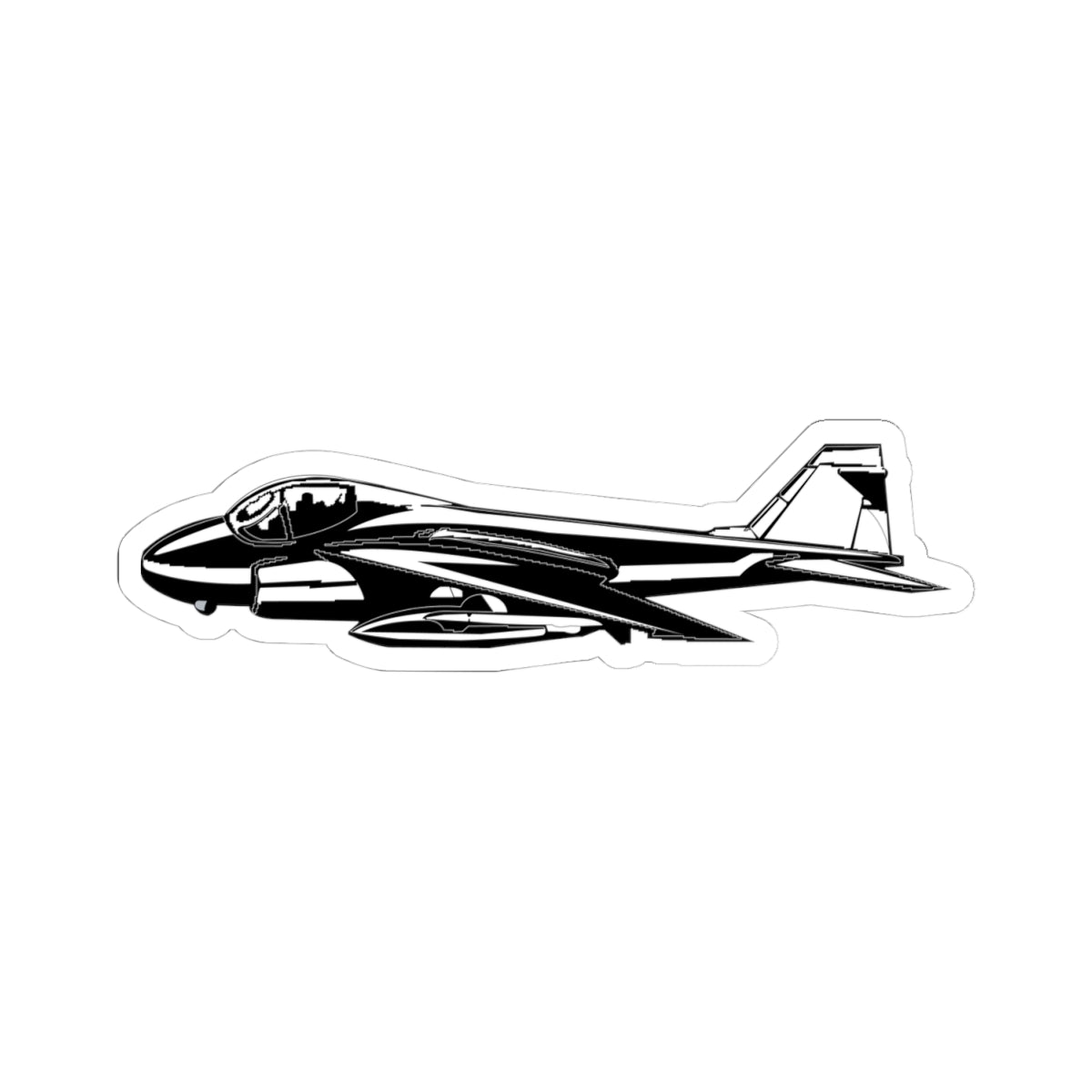 Kiss-Cut Stickers - Aircraft - A6 - GS - BW X 300