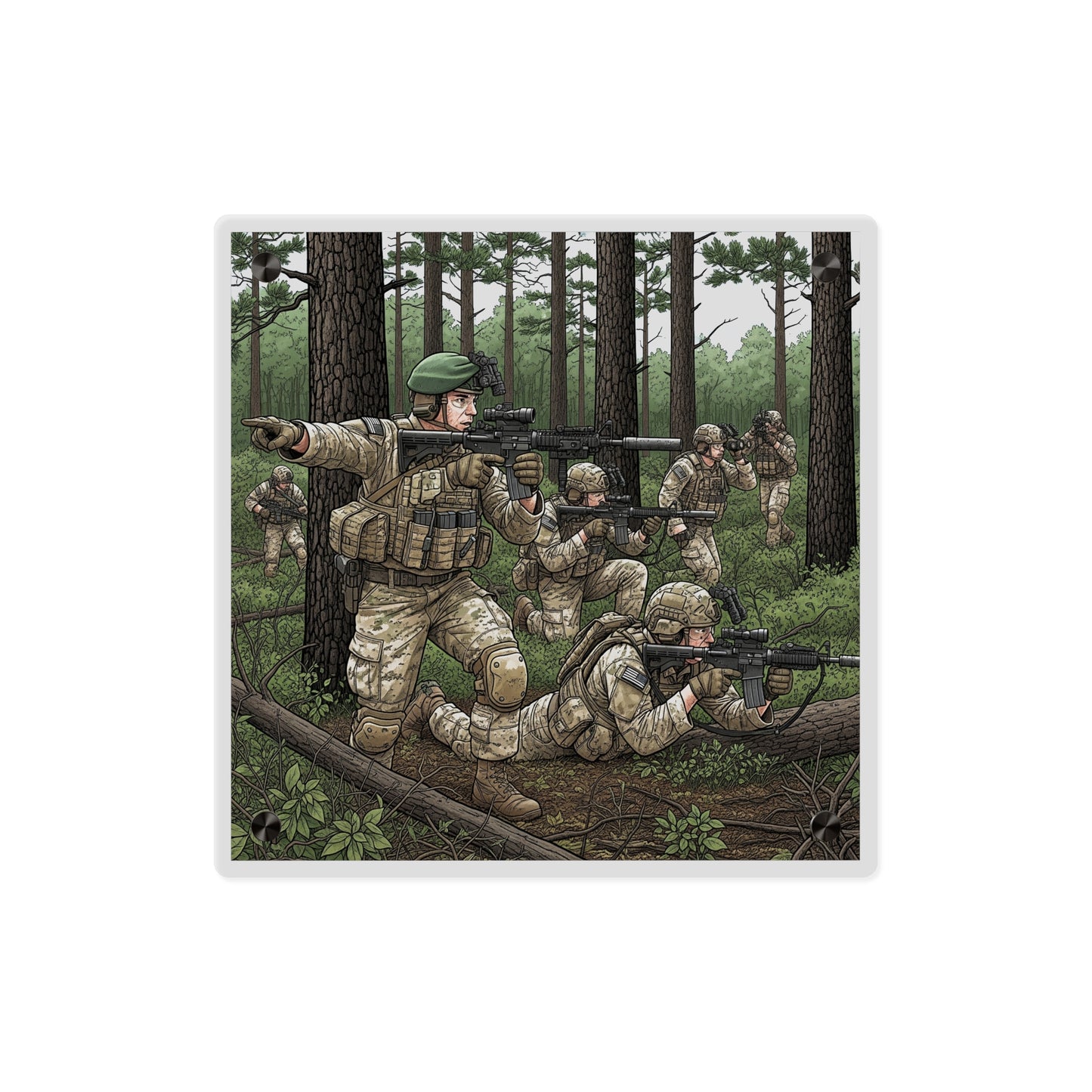 Acrylic Wall Art Panel - Special Forces training at McKall