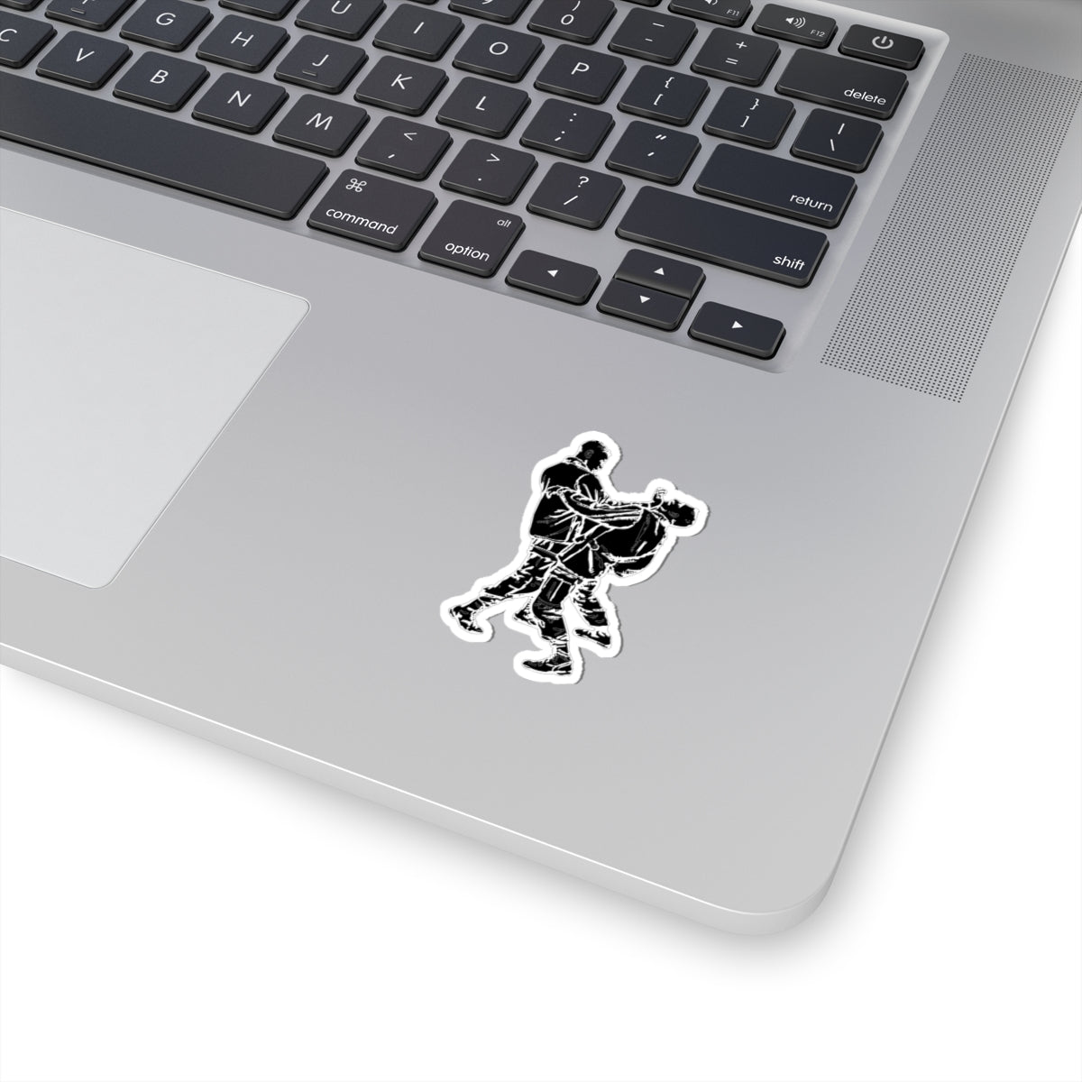 Kiss-Cut Stickers - Palm-Heel Strike to Chin - BW X 300