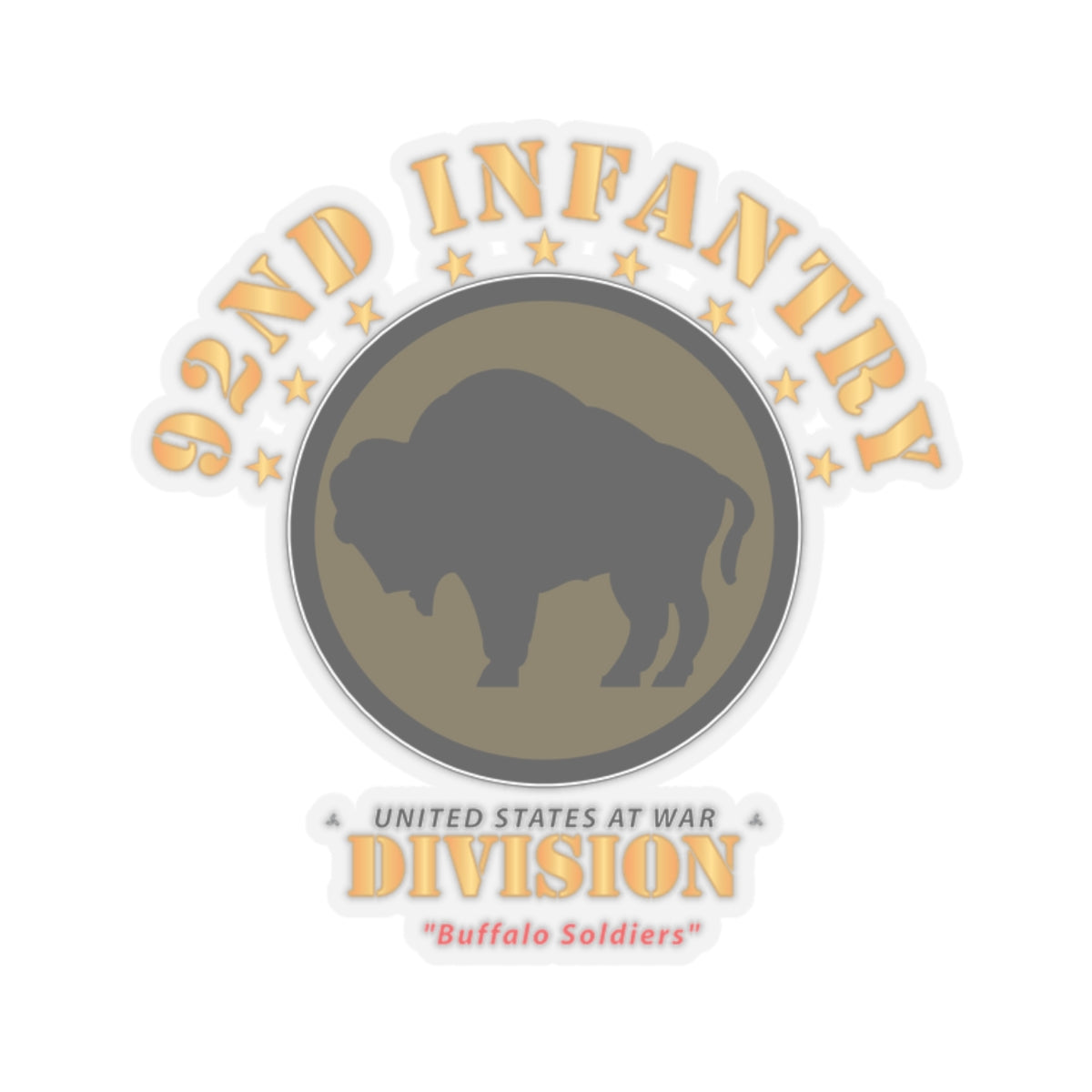 Kiss-Cut Stickers - 92nd Infantry Division - Buffalo Soldiers