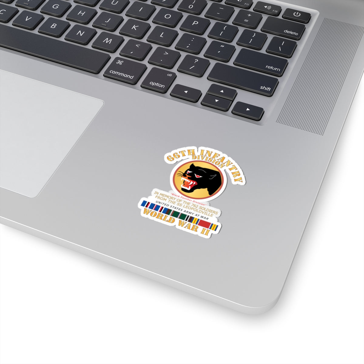 Kiss-Cut Stickers - 66th Infantry Div - Black Panther Div - WWII w SS Leopoldville w EU SVC
