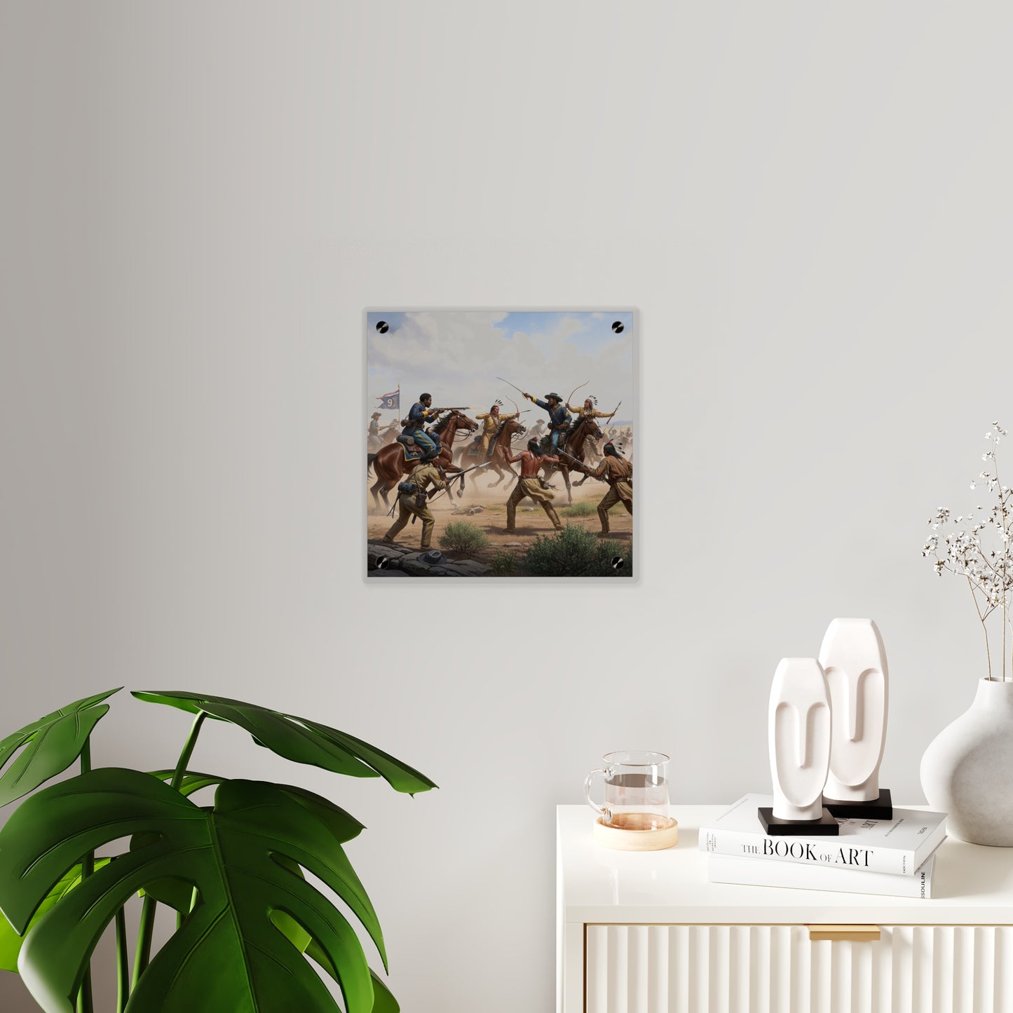 Acrylic Wall Art Panel - 9th Cavalry Regiment fighting Native Americans during the Indian Wars