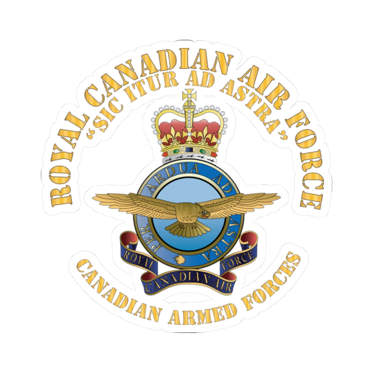 Kiss-Cut Stickers - Canada - Royal Canadian Air Force - Sic itur ad astra X 300