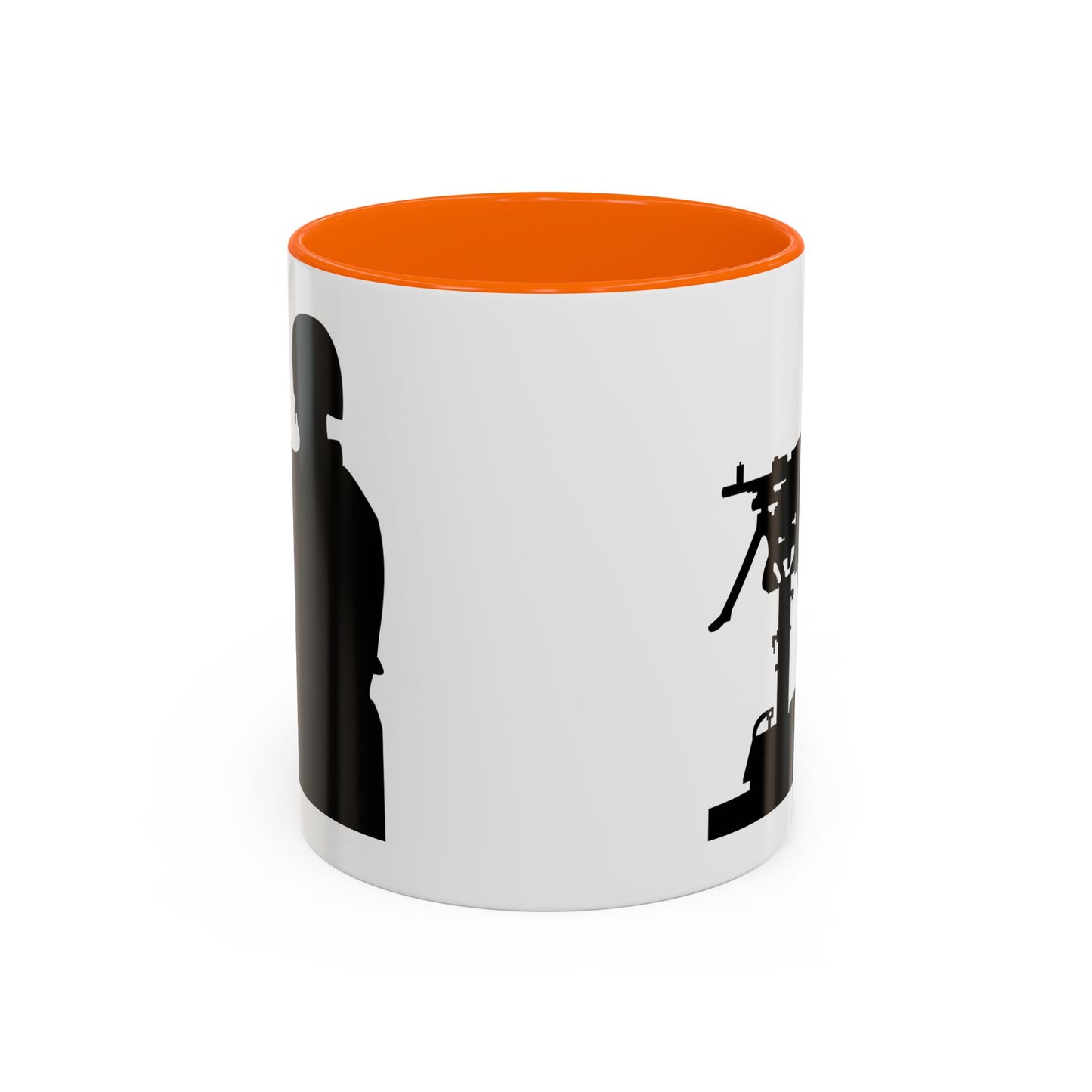 Accent Coffee Mug (11oz & 15oz) - Army - Soldier - MG Vehicle Mounted - Silhouette X 300